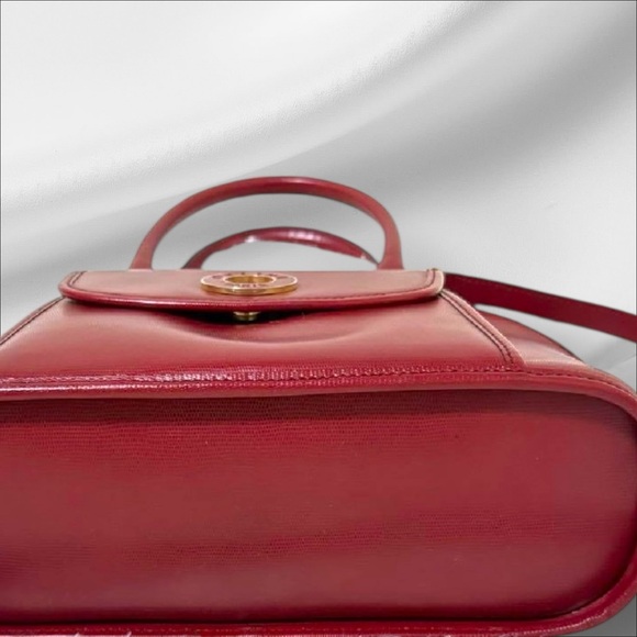 Celine Vintage Burgundy Leather Alma Tote - Picture 3 of 10
